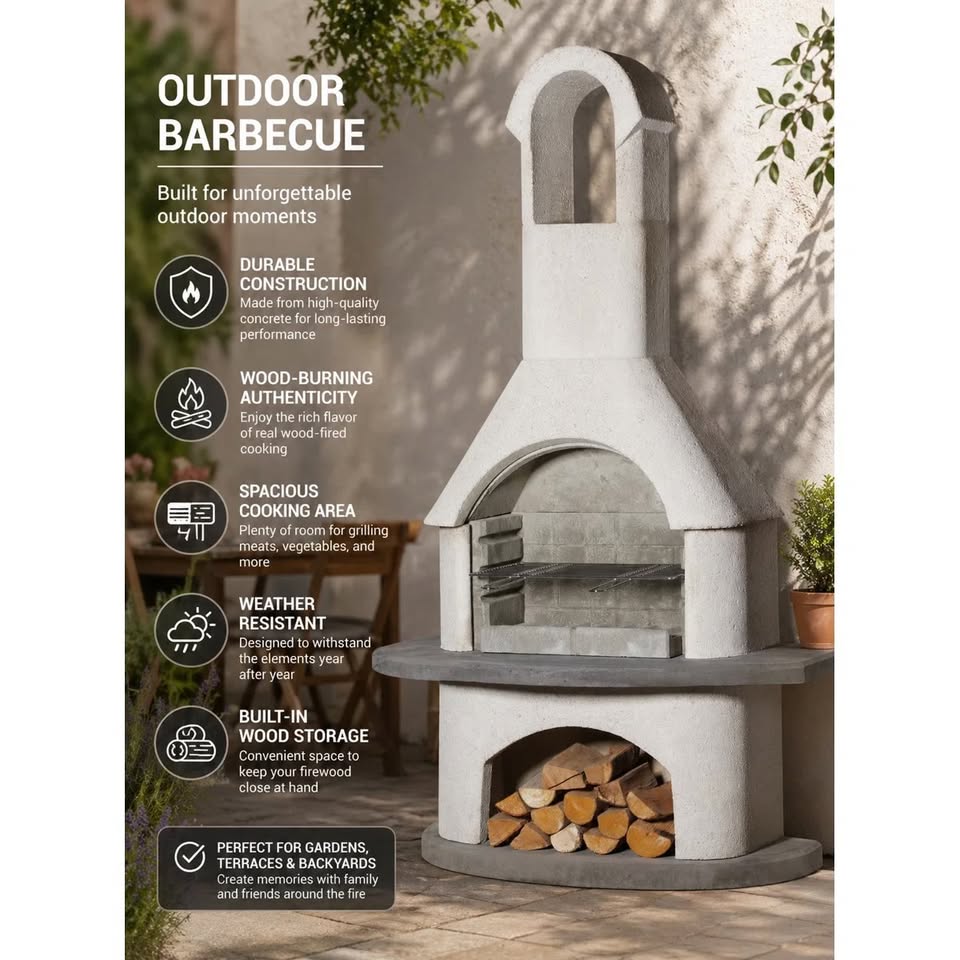 Valenzia BBQ Outdoor Fireplace *BRAND NEW* - Image 2