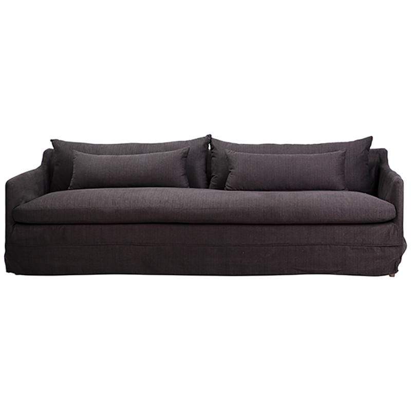 Raine Slipcovered Charcoal Sofa (BRAND NEW)