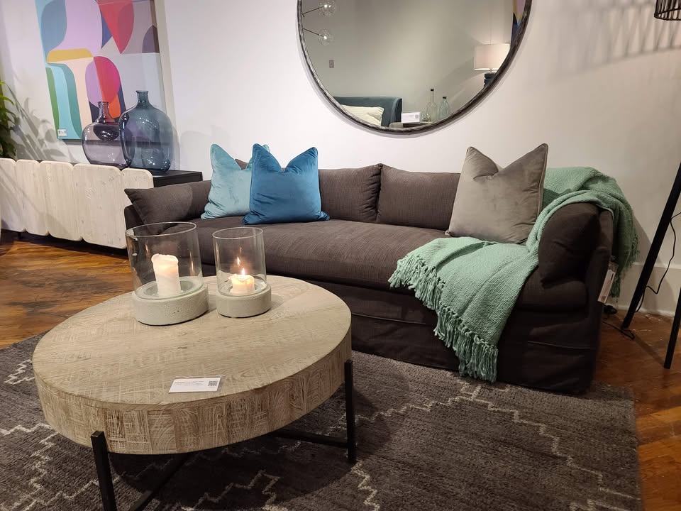 Raine Slipcovered Charcoal Sofa (BRAND NEW) - Image 3