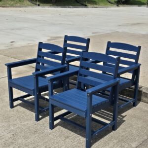 Set of 4 Poly Outdoor Dining Chairs