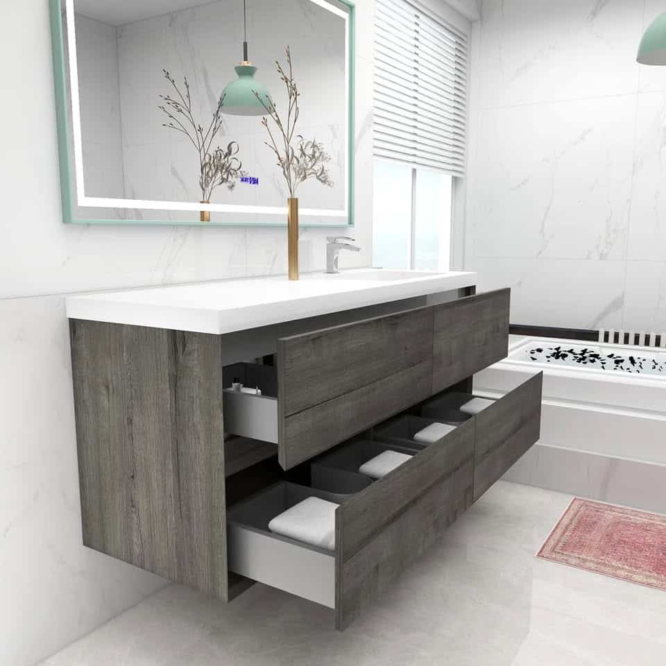 Moncear 60" Single Bathroom Floating vanity *BRAND NEW* - Image 4