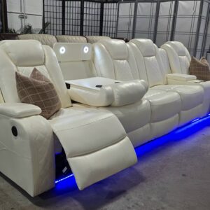 141" Beige Power Reclining Sofa