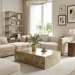 48" Beige Modern Coffee Table *BRAND NEW*